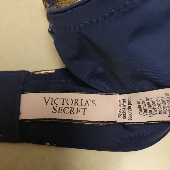 Victoria's Secret Blue and Gold Full-Coverage Bra - Picture 9 of 16